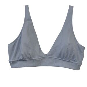 Aerie Soft Gray Ribbed Bra